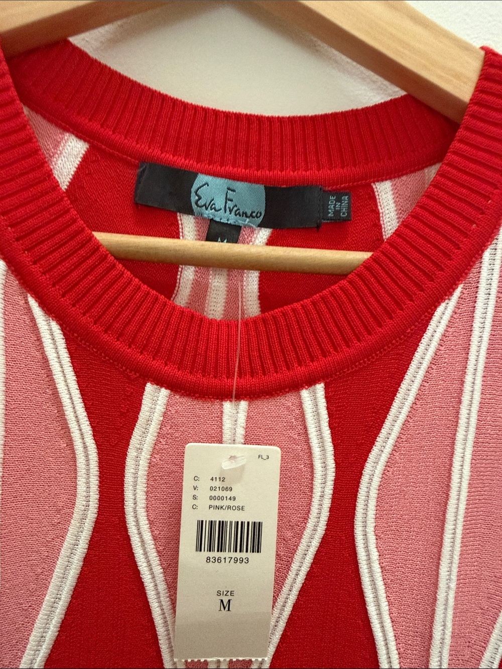 Eva Franco Red & Pink Sleeveless Knit Vest w/Anthropologie - Picture 2 of 6